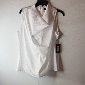 Women's White Sleeveless Top
